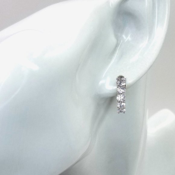 Sterling Silver Swarovski Crystal Earrings - Picture 6 of 8